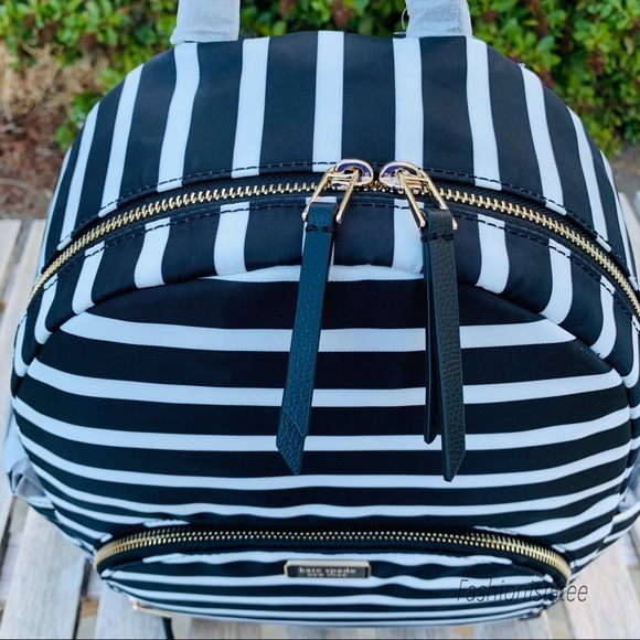 Large dawn backpack sailing stripe Kate spade nylo - Picture 3 of 8